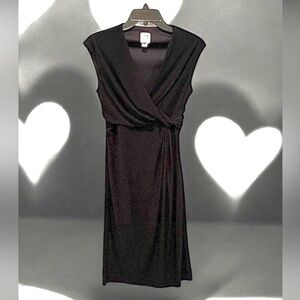 Anne Klein Elegant Black Midi Dress